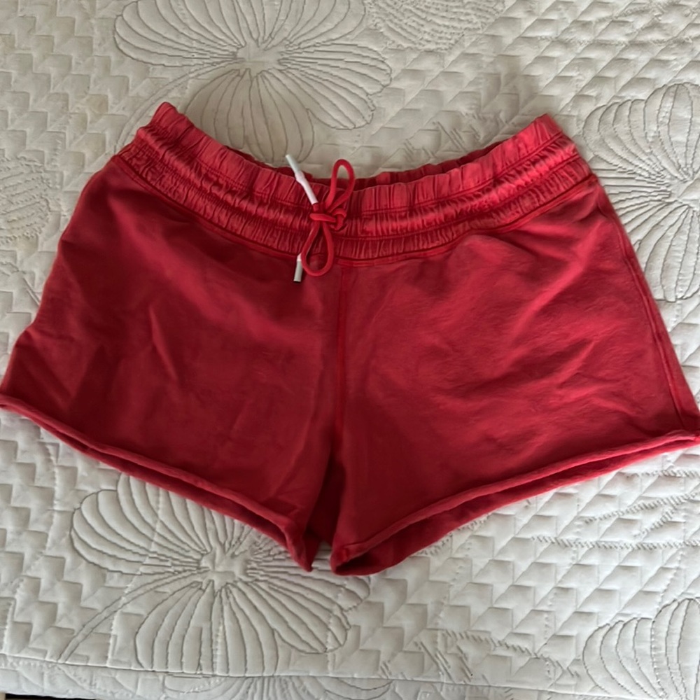 lululemon red soft shorts